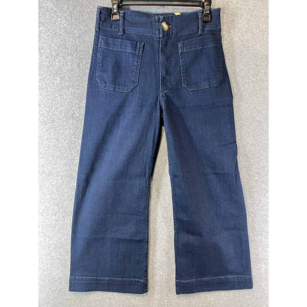Anthropologie Maeve Colette Cropped Jeans Size 28 Tall Dark Blue